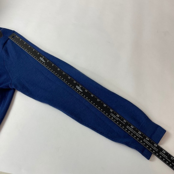 Banana Republic Sweater Mens Medium Blue Gray Merino Wool Argyle Preppy Office - Picture 6 of 7